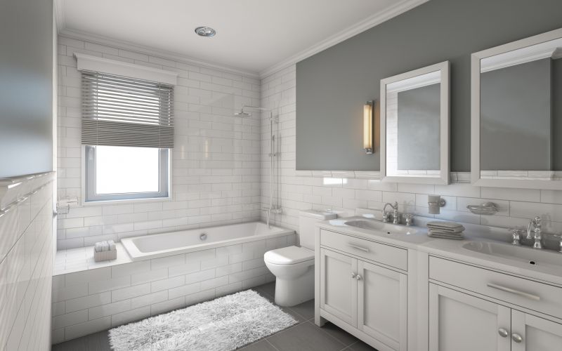 Modern Bathroom with Textured Tiles